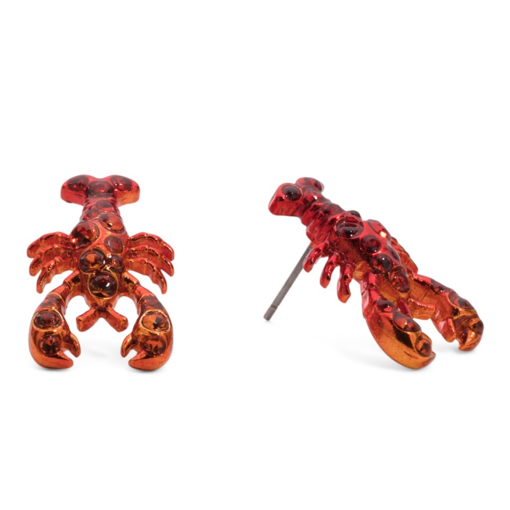 Red Lobster Shaped Earrings